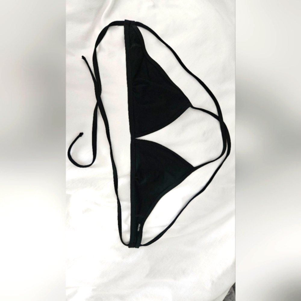 JOLYN Black Triangle Bikini Top
